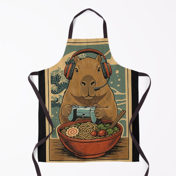 Item preview, Capybara Gamer Ramen Bowl Funny Foodie designed and sold by FemmeForge.