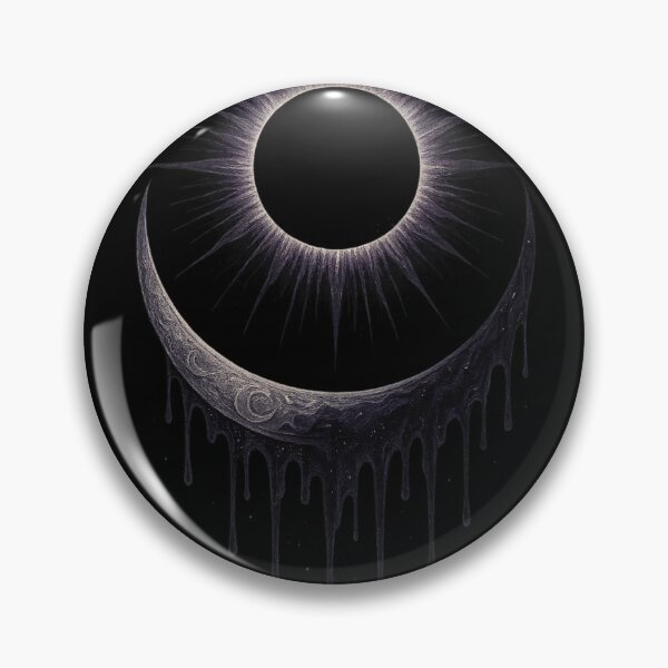 Item preview, Dark Eclipse Moon – Gothic Celestial Lunar Symbol Art designed and sold by Mouraludia.