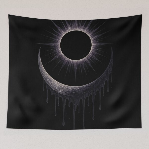 Item preview, Dark Eclipse Moon – Gothic Celestial Lunar Symbol Art designed and sold by Mouraludia.