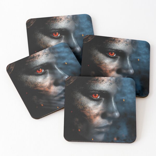 Item preview, Ember Gaze. Designed for black fabric  designed and sold by SteadyRolling.
