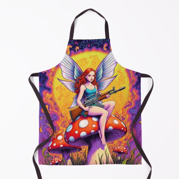 Item preview, Psychedelic Fairy With an Ak  designed and sold by MultiTrinkets.