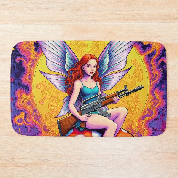 Item preview, Psychedelic Fairy With an Ak  designed and sold by MultiTrinkets.