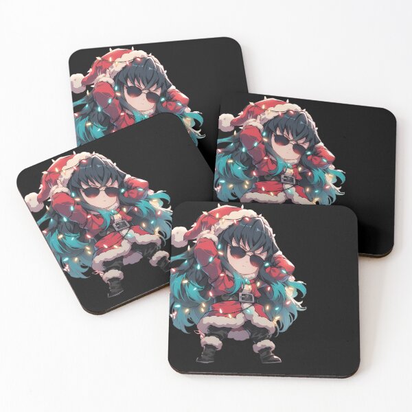 Item preview, Muichiro Tokito Christmas Demon Slayer Anime Santa Lights Chibi Calm Scene designed and sold by CarlosBender.