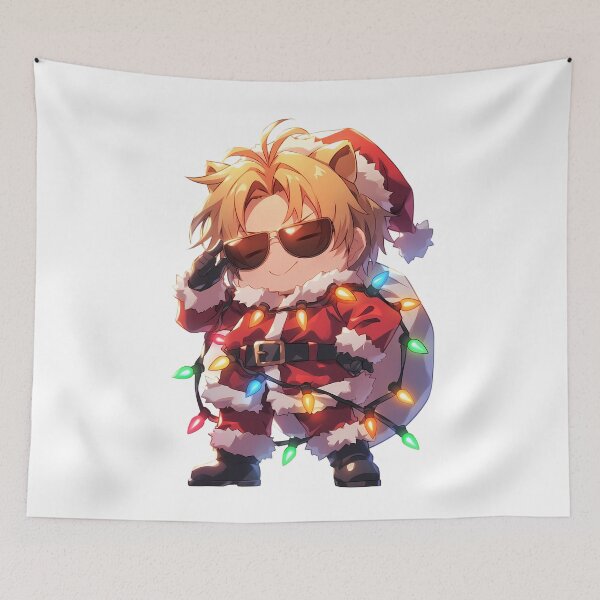 Item preview, Chan Kero Chan Cerberus Christmas Funny Cardcaptor Sakura Anime Santa Lights Chibi Spirit designed and sold by CarlosBender.