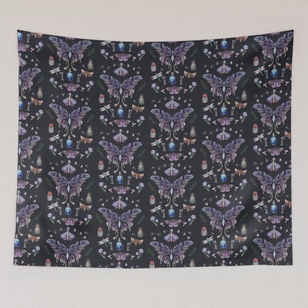 Item preview, Luna moth, celestial moth, skull and moon phase, cottagecore, gothic style designed and sold by Soul  ArtLove.