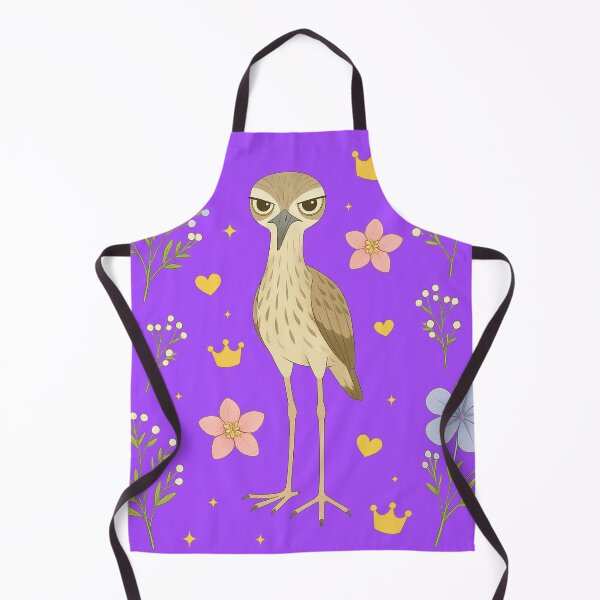 Item preview, Australian Stone-Curlew – Kawaii Floral Bird Art - Purple designed and sold by HIMEKARI.