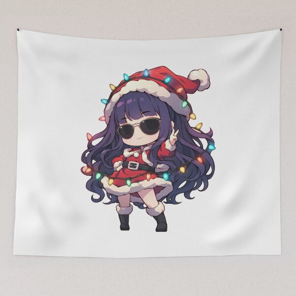Item preview, Tomoyo Daidouji Christmas Funny Cardcaptor Sakura Anime Girl Santa Lights Chibi Joy designed and sold by CarlosBender.