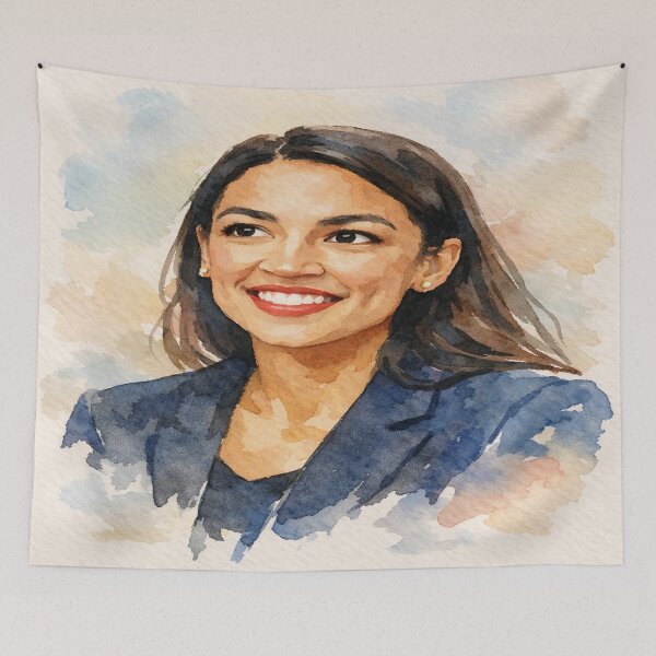 Item preview, Alexandria Ocasio Cortez AOC Portrait designed and sold by Owcomm.