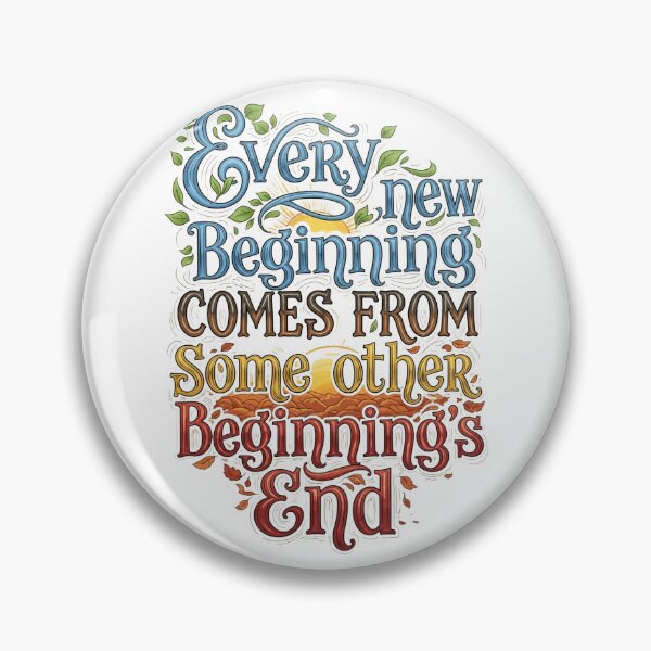 Item preview, Every New Beginning Lettering Art Quote | Inspiration and Vibrant Typography designed and sold by sing-it-out.