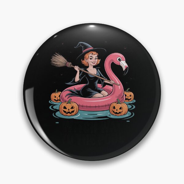Item preview, Witch Way To The Pool Summer Autumn Fall Goth Spooky designed and sold by genkihikki.