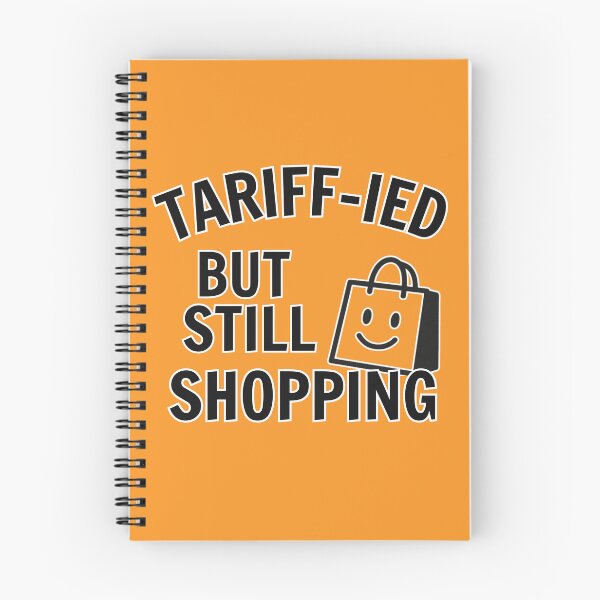 Item preview, TARIFF-IED But Still Shopping Pin | Funny Economic Pun Design | Sarcastic Shopper Humor Gift designed and sold by Printiza_Land.