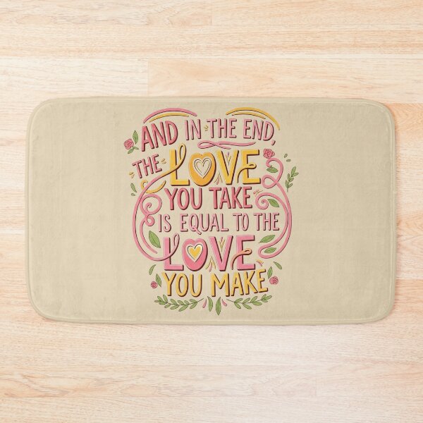 Item preview, Inspirational Quote: The Love You Give Is Equal to the Love You Receive - Vintage Floral Lettering designed and sold by sing-it-out.