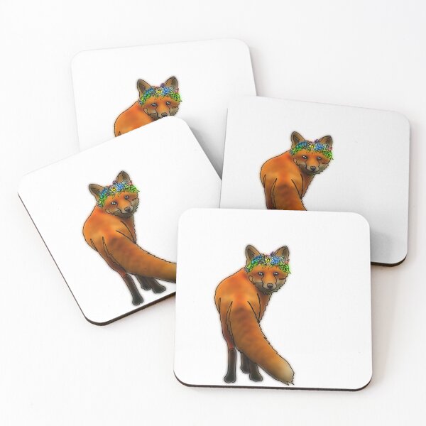 Item preview, Fox in a flower hat - animalzinhats  designed and sold by Ashley’sAnimalz.