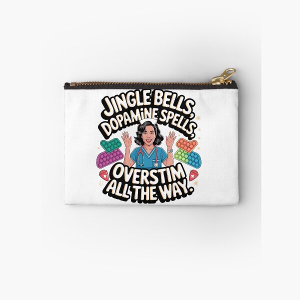 Item preview, Jingle Bells, Dopamine Spells, Overstim All the Way – Neurodivergent Nurse Christmas designed and sold by CuteDesignables.