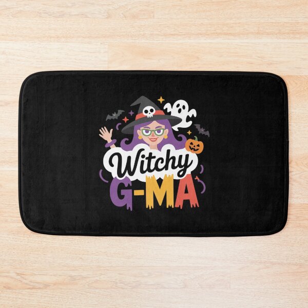 Item preview, Witchy G-Ma Messy Bun Halloween Skull Pumpkin Spooky Season designed and sold by genkihikki.