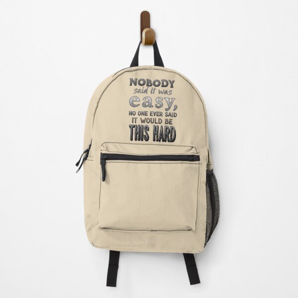 Item preview, Nobody Said It Would Be Easy | Motivational Quote on Resilience with Metallic Texture designed and sold by sing-it-out.