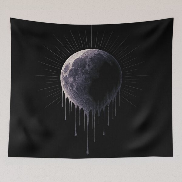 Item preview, Dripping Moon Eclipse – Gothic Lunar Celestial Art designed and sold by Mouraludia.