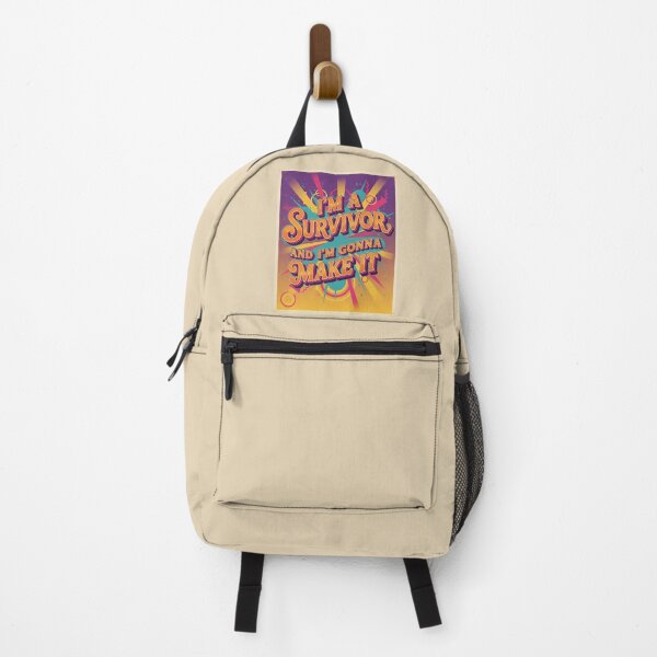 Item preview, I'm a Survivor and I'm Gonna Make It - Retro Vintage Motivation Poster Art designed and sold by sing-it-out.