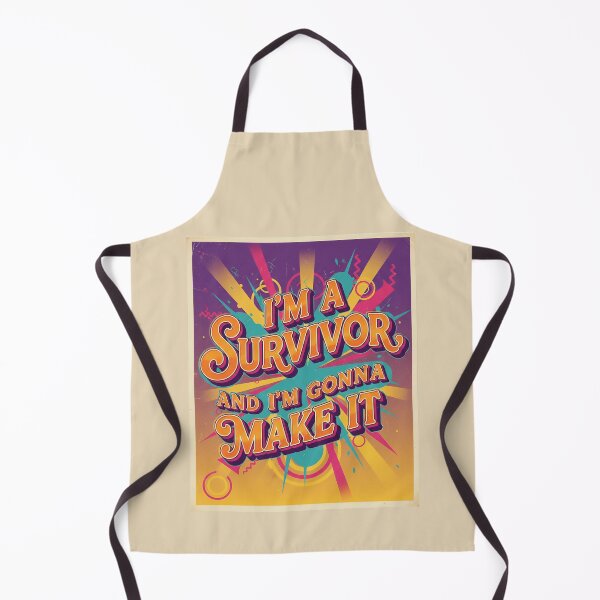 Item preview, I'm a Survivor and I'm Gonna Make It - Retro Vintage Motivation Poster Art designed and sold by sing-it-out.