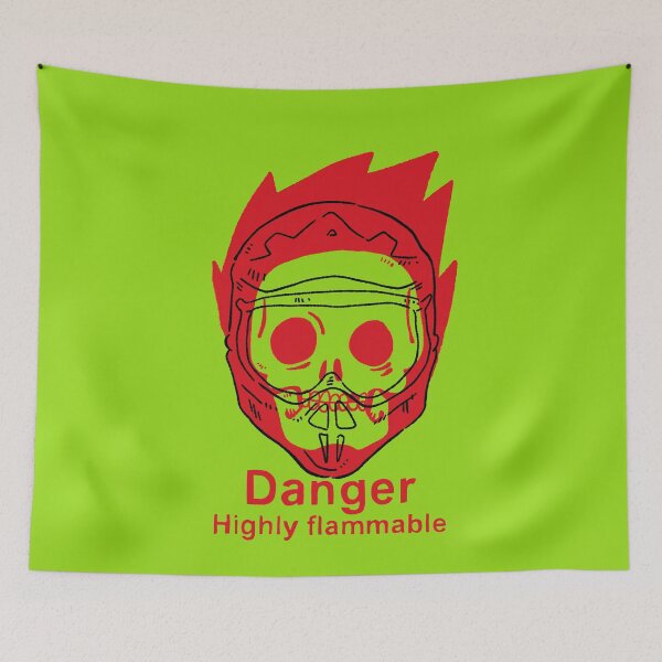 Item preview, Señal de advertencia retro Hellion altamente inflamable designed and sold by RNASstuff.