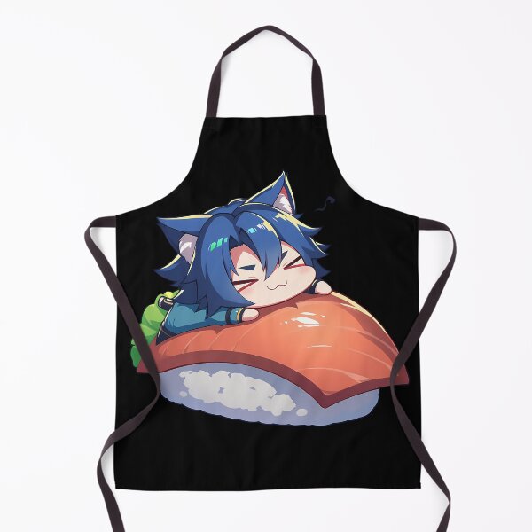 Item preview, Jin Kisaragi Blazblue Game Chibi Sushi Kawaii Blue Hair Anime designed and sold by CarlosBender.