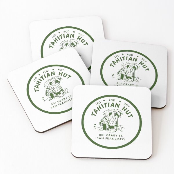 Item preview, Tahitian Hut – Vintage Tropical Lounge Logo (San Francisco) designed and sold by Yeaha.