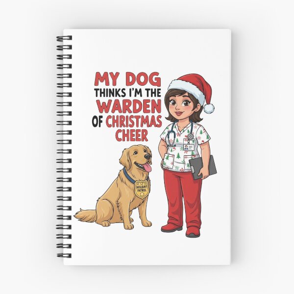 Item preview, My Dog Thinks I’m the Warden of Christmas Cheer – Funny Nurse Dog Parent Holiday designed and sold by CuteDesignables.