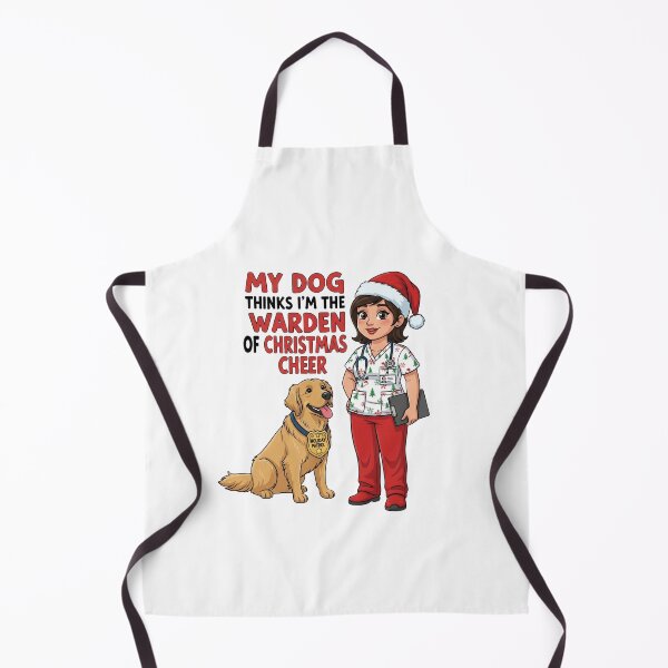 Item preview, My Dog Thinks I’m the Warden of Christmas Cheer – Funny Nurse Dog Parent Holiday designed and sold by CuteDesignables.