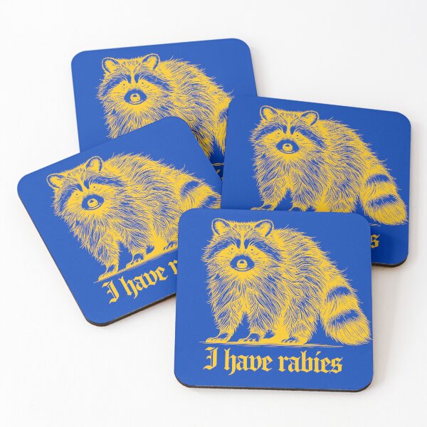 Item preview, I Have Rabies Raccoon – Cute Lithograph-Style designed and sold by CryptoAuntie.