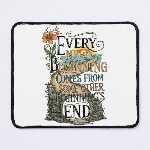 Item preview, Retro Motivational Design: The End is Just a New Beginning designed and sold by sing-it-out.