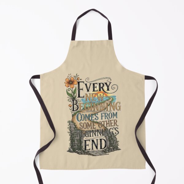 Item preview, Retro Motivational Design: The End is Just a New Beginning designed and sold by sing-it-out.