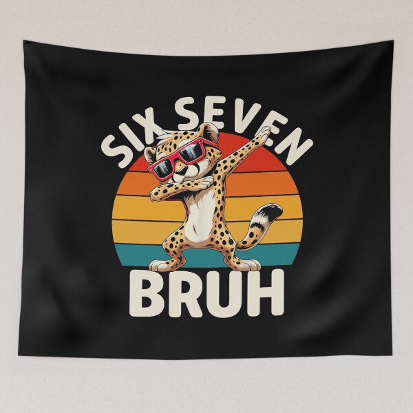 Item preview, Six Seven 6 7 Bruh Meme Cheetah Dab 67 Funny Cool T-Shirt designed and sold by LashondaGreen89.