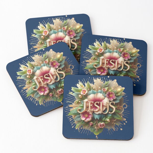 Item preview, Jesus, Rose of Sharon – Glorious 3D Christian Floral Label Design, designed and sold by PaintMeWorld.