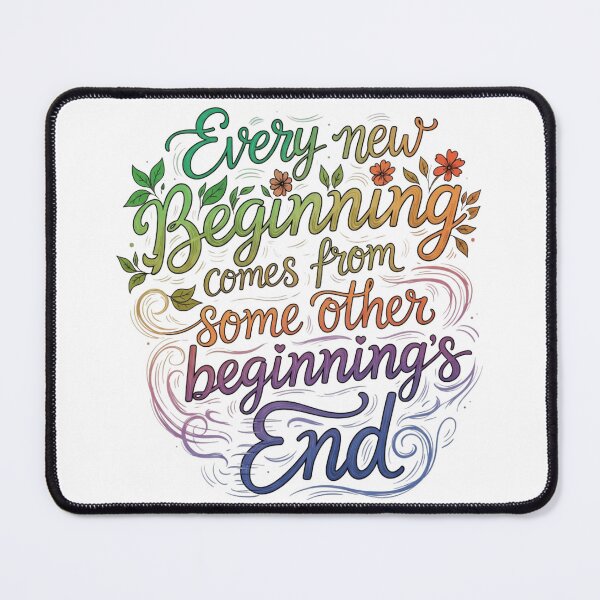 Item preview, Inspirational Quote Art: New Beginning Gradient Floral Lettering designed and sold by sing-it-out.