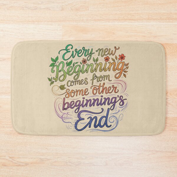 Item preview, Inspirational Quote Art: New Beginning Gradient Floral Lettering designed and sold by sing-it-out.