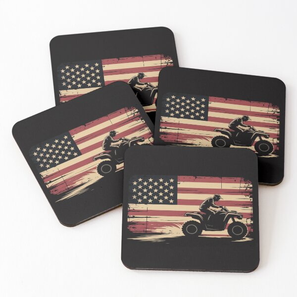 Item preview, Quad Biker America Flag Gift I ATV Four Wheeler Quad Bike designed and sold by sonlylya.