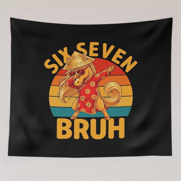 Item preview, Six Seven 6 7 Bruh Meme Horse Dab Horse 67 Funny Cool Sunglasses T-Shirt designed and sold by LashondaGreen89.