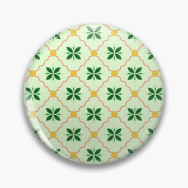 Item preview, Green botanical vintage tiles  designed and sold by alanamaeart.