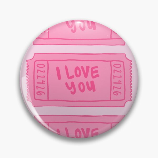 Item preview, Ticket stub admit one I love you pink designed and sold by abbybydesign.