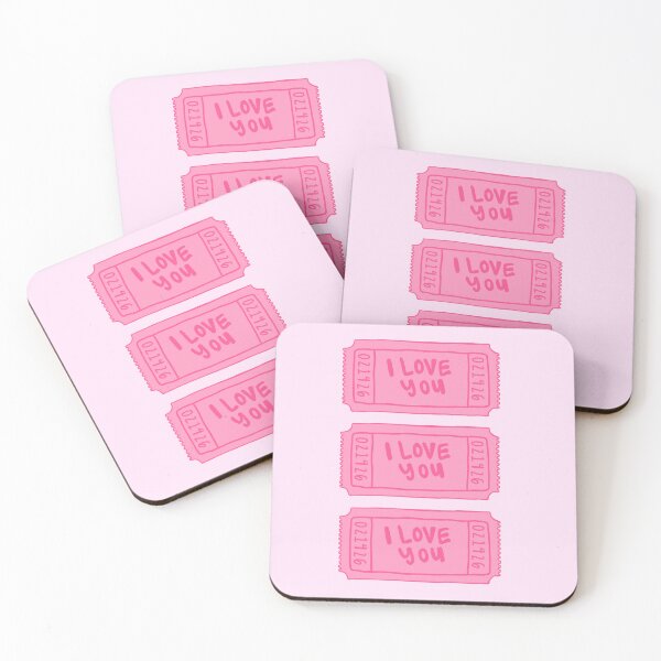 Item preview, Ticket stub admit one I love you pink designed and sold by abbybydesign.