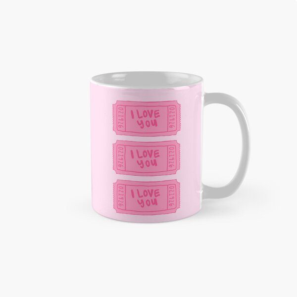 Item preview, Ticket stub admit one I love you pink designed and sold by abbybydesign.