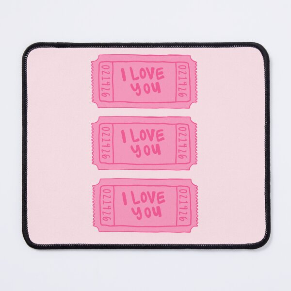 Item preview, Ticket stub admit one I love you pink designed and sold by abbybydesign.