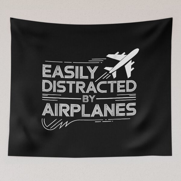 Item preview, Easily Distracted by Airplanes Aircraft Pilot Aviation designed and sold by MerchDeviant.