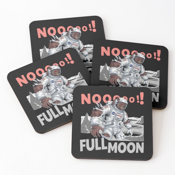 Item preview, Astronaut Werewolf Transformation NASA Full Moon Space Horror designed and sold by KiwiRider.