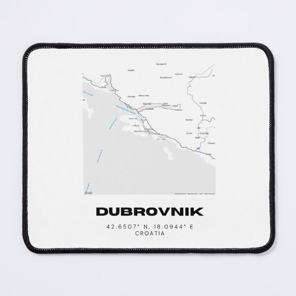 Item preview, Dubrovnik Croatia Map Art | Minimalist Coastal City Map | Travel Print designed and sold by RM-Journey.