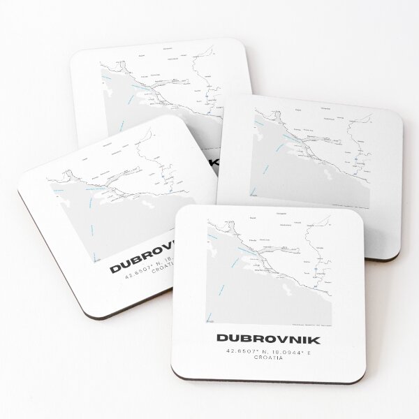 Item preview, Dubrovnik Croatia Map Art | Minimalist Coastal City Map | Travel Print designed and sold by RM-Journey.