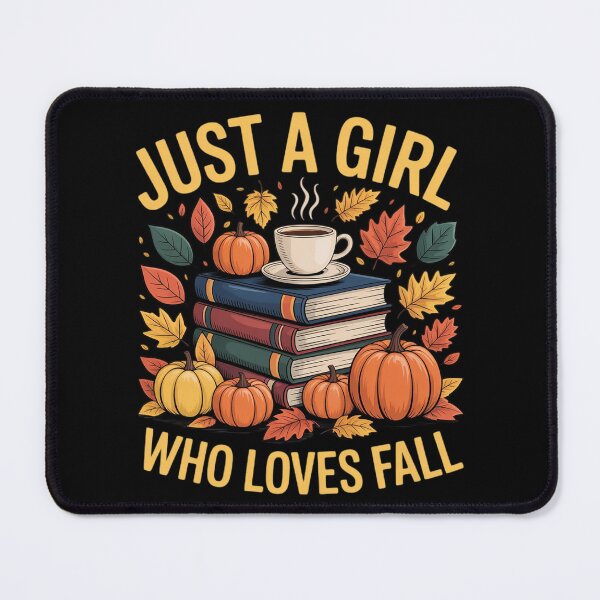 Item preview, Womens Just a Girl Who Loves Fall Autumn Vibes Books & Coffee designed and sold by ProudForFunny.