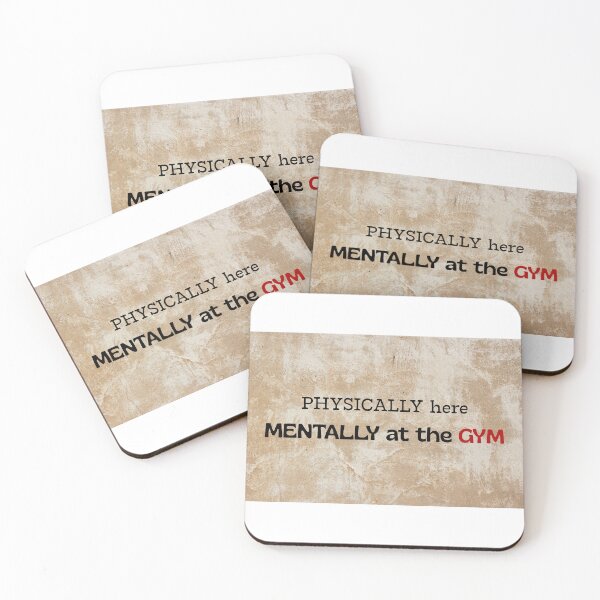 Item preview, Physically Here, Mentally at the Gym – Funny Fitness Humorous Quote Design designed and sold by Creative-Tribe.