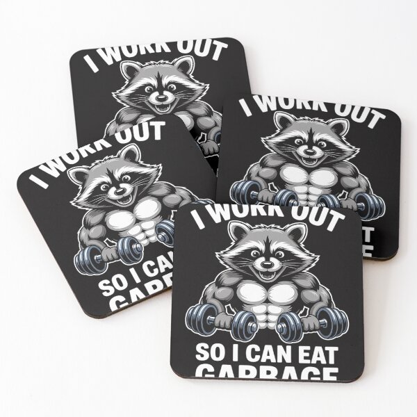 Item preview, Raccoon Gym Weight Training I Work Out So I Can Eat Garbage designed and sold by sonlylya.