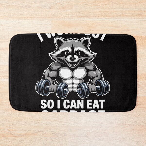 Item preview, Raccoon Gym Weight Training I Work Out So I Can Eat Garbage designed and sold by sonlylya.